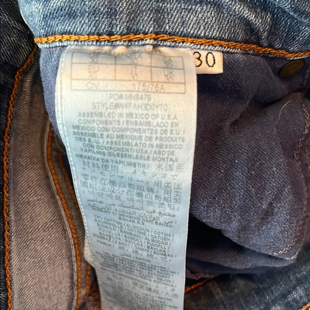 Guess High Rise Blue Jeans with Tapered Zippered Leg - Picture 12 of 16